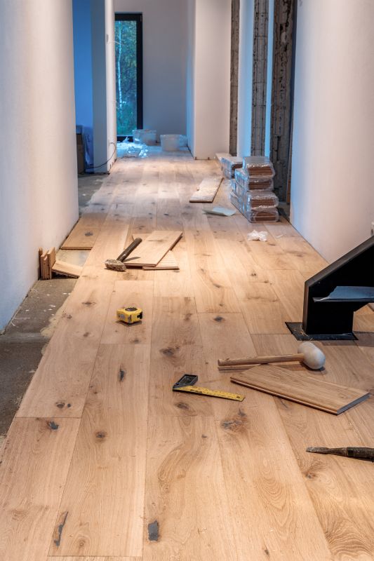 Wood Floor Installation in Entryway